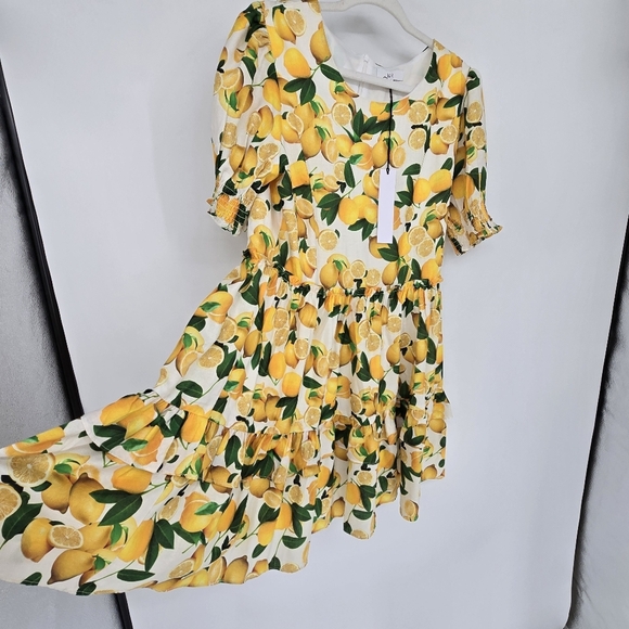 NSR lemon ruffle short dress size XLARGE - Picture 5 of 9